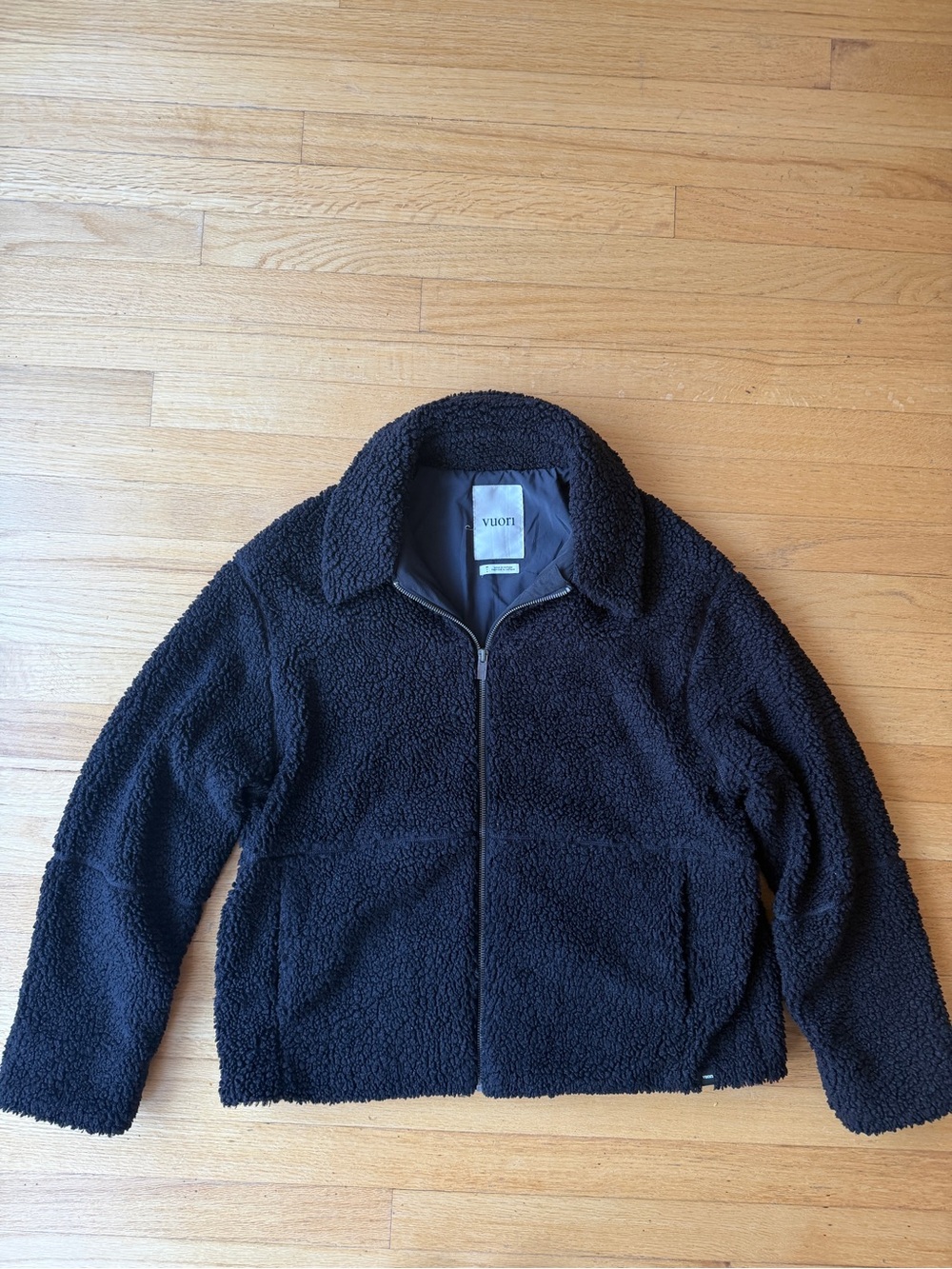 Vuori Black Sherpa Full-Zip Jacket